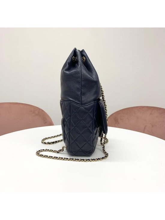 Chanel Lambskin Quilted CC Logo Turnlock Chain Backpack main image 4